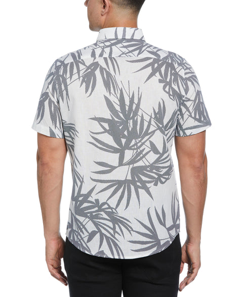 Textured Fern Print Shirt (Brilliant White) 