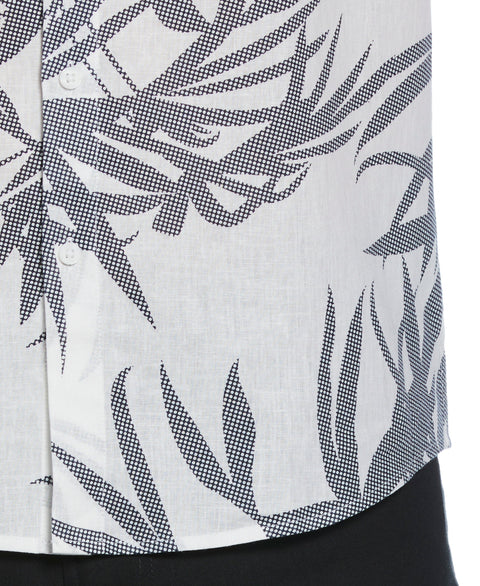 Textured Fern Print Shirt (Brilliant White) 