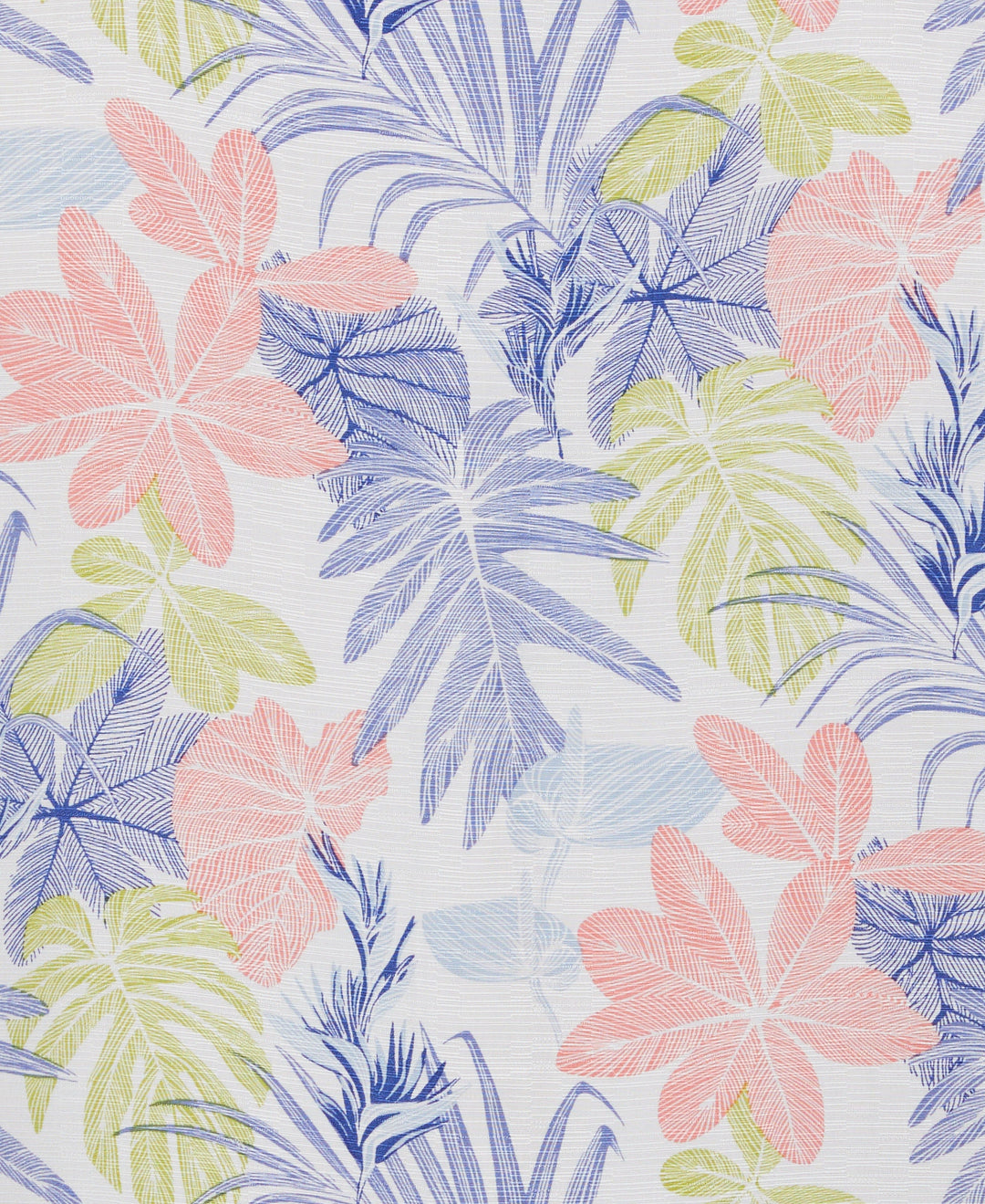 Textured Floral Leaf Print Shirt (Brilliant White) 