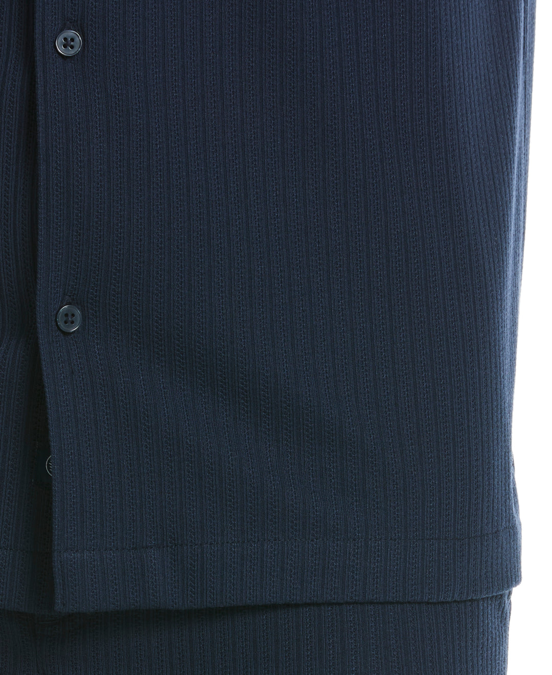 Textured Knit Camp Collar Shirt (Dress Blues) 