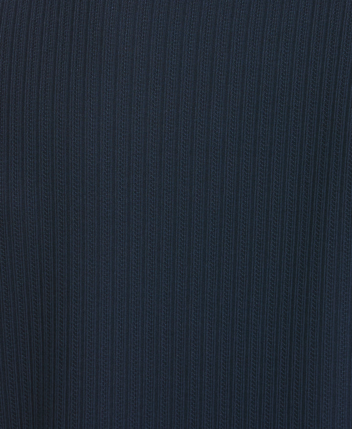 Textured Knit Camp Collar Shirt (Dress Blues) 