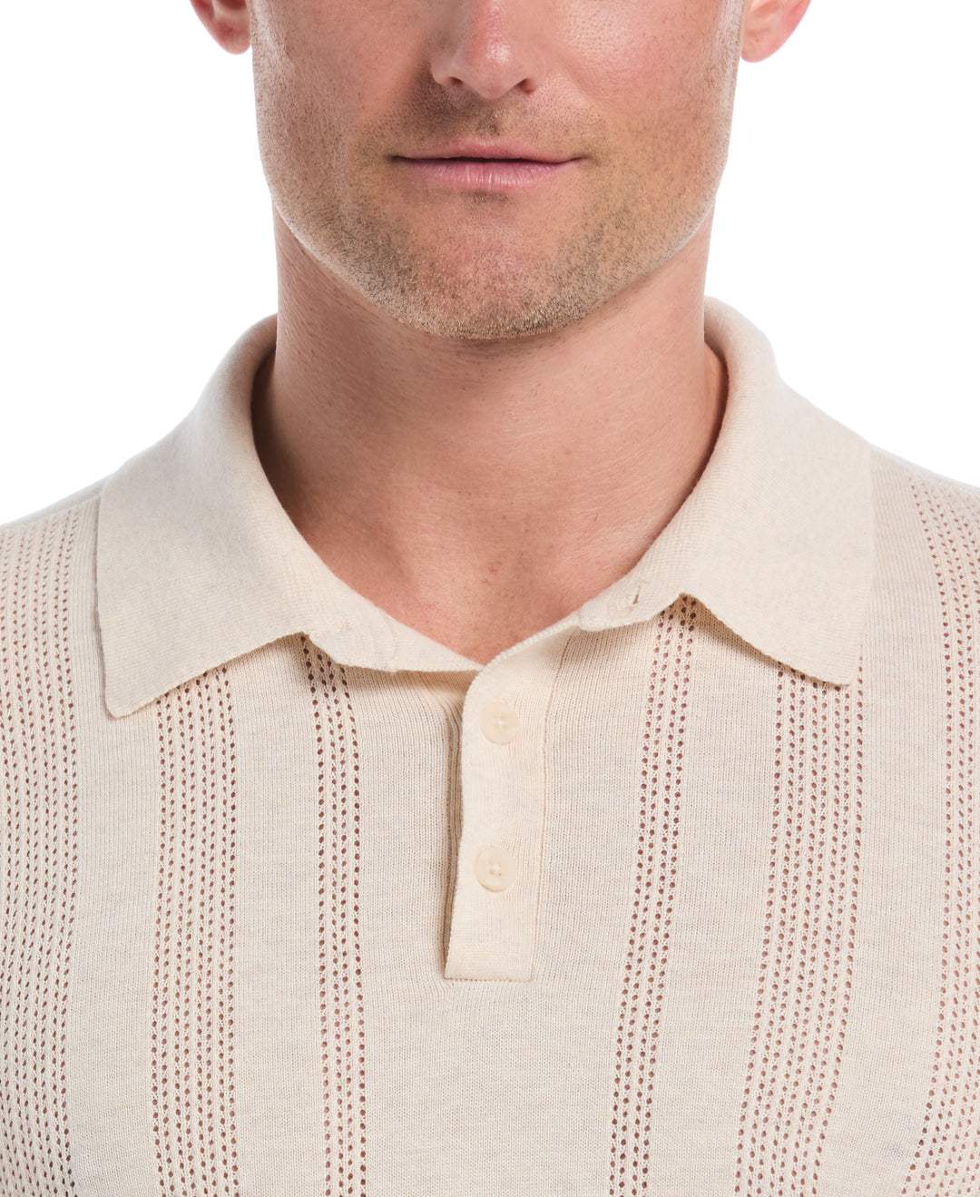 Textured Knit Sweater (Heather White Swan) 