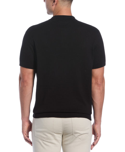 Textured Knit Sweater (Jet Black) 