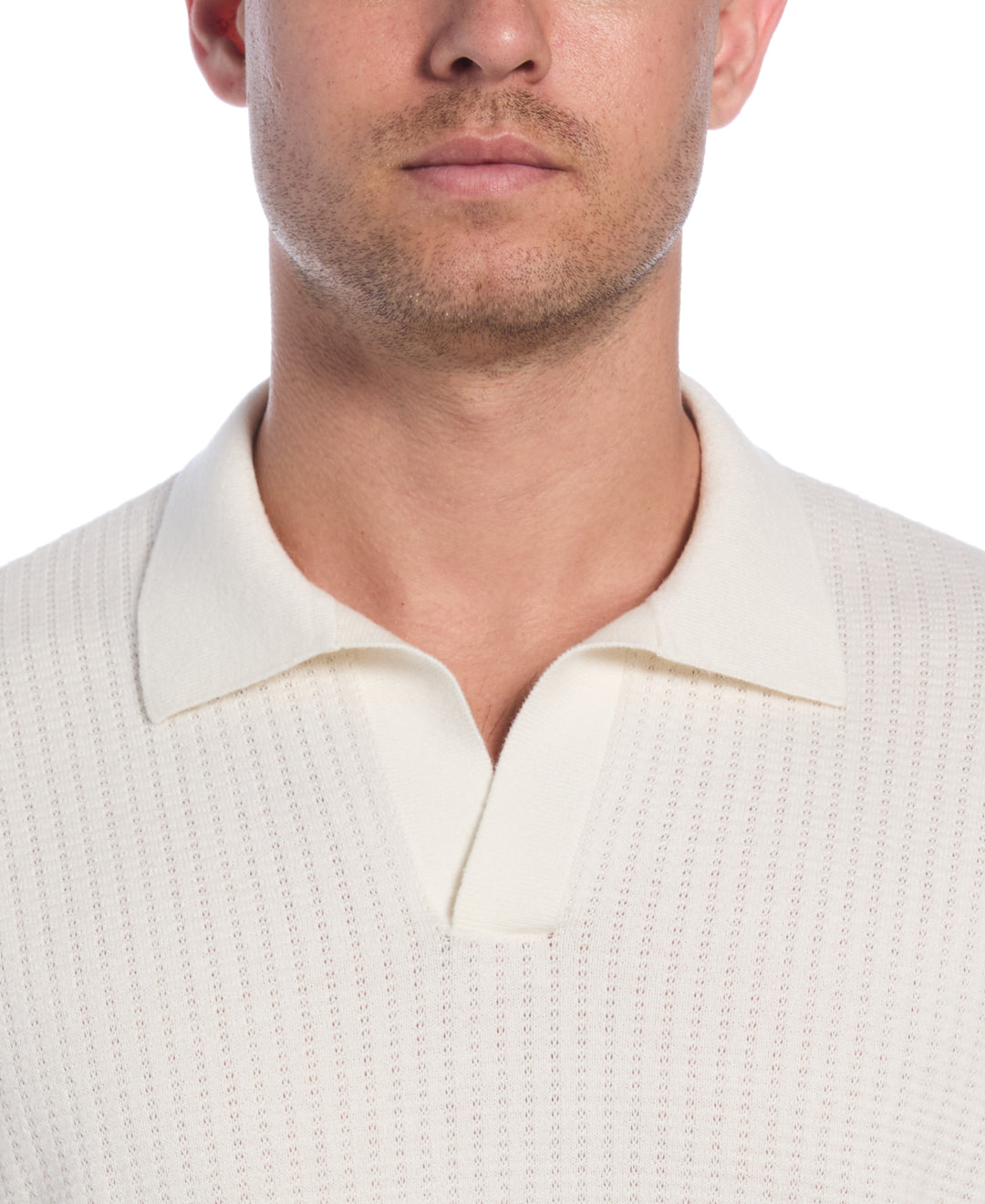 Textured Knit Sweater (Egret) 