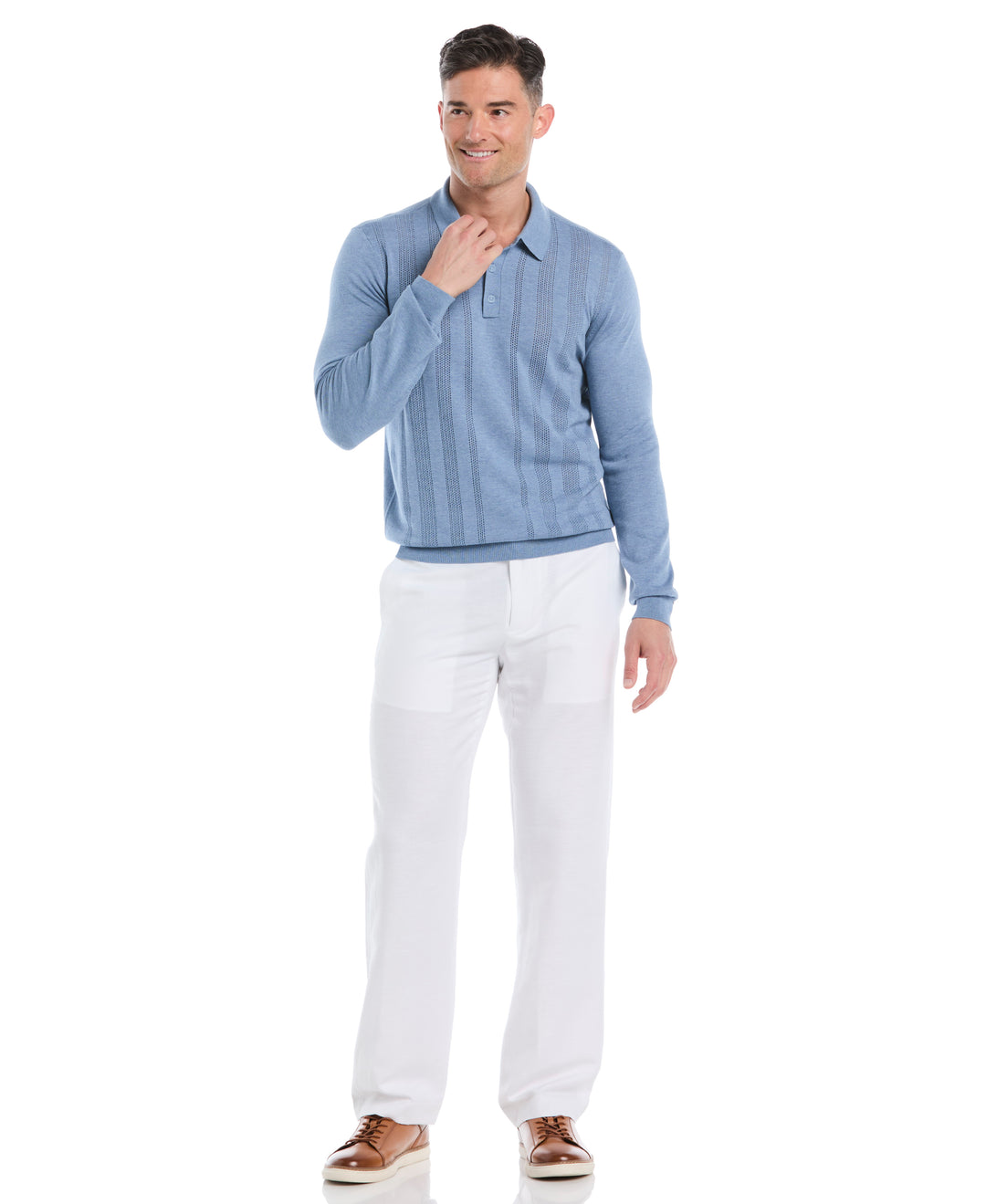 Textured Knit Sweater (Heather Bl Horizon) 