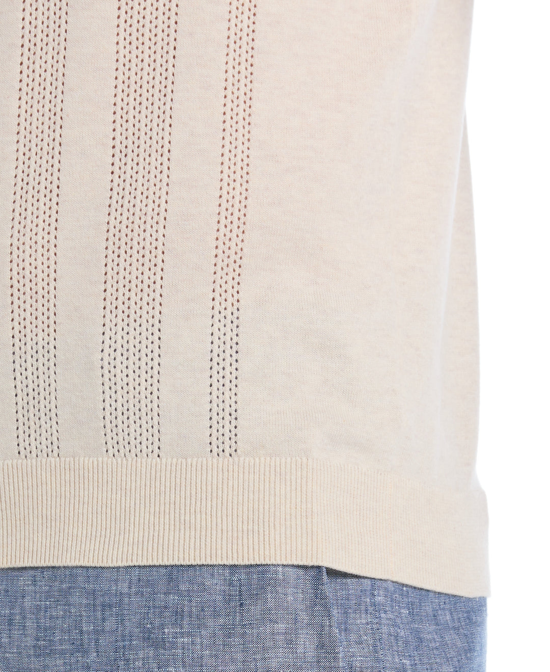 Textured Knit Sweater (Heather White Swan) 