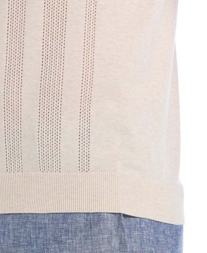 Textured Knit Sweater (Heather White Swan) 