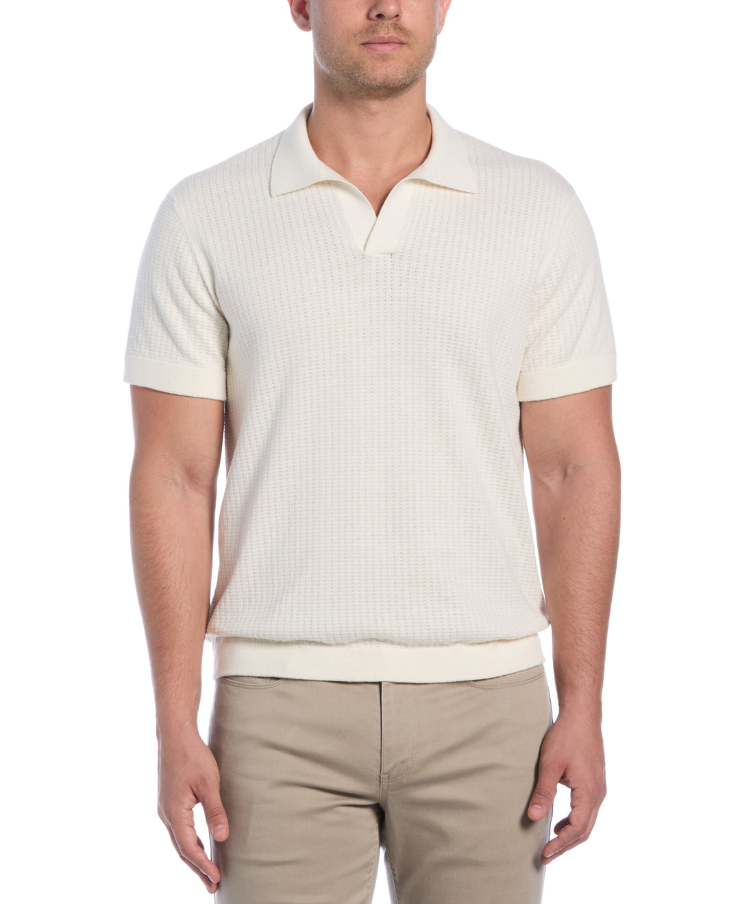 Textured Knit Sweater (Egret) 