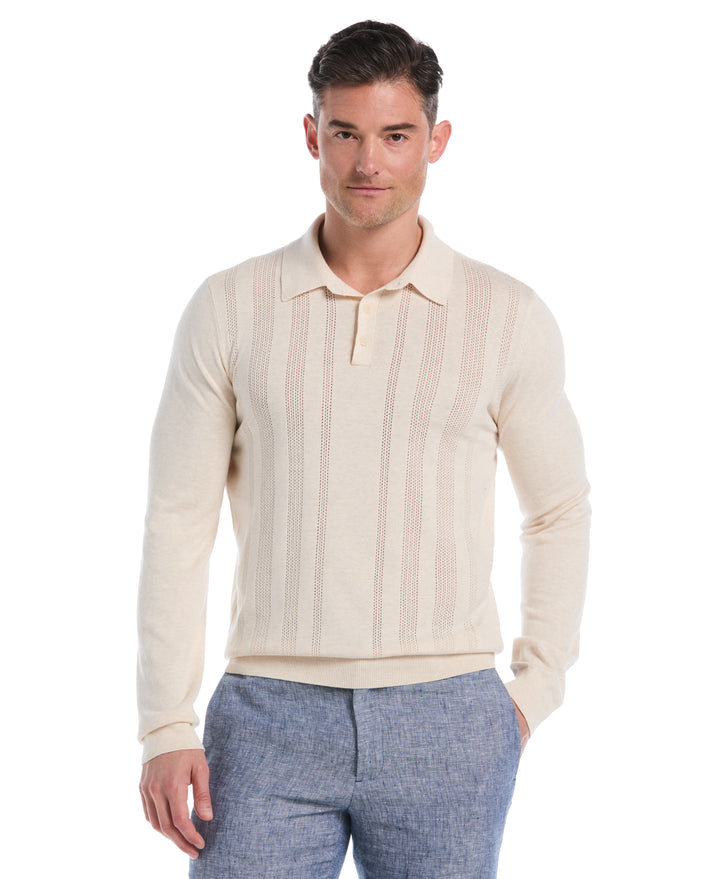 Textured Knit Sweater (Heather White Swan) 