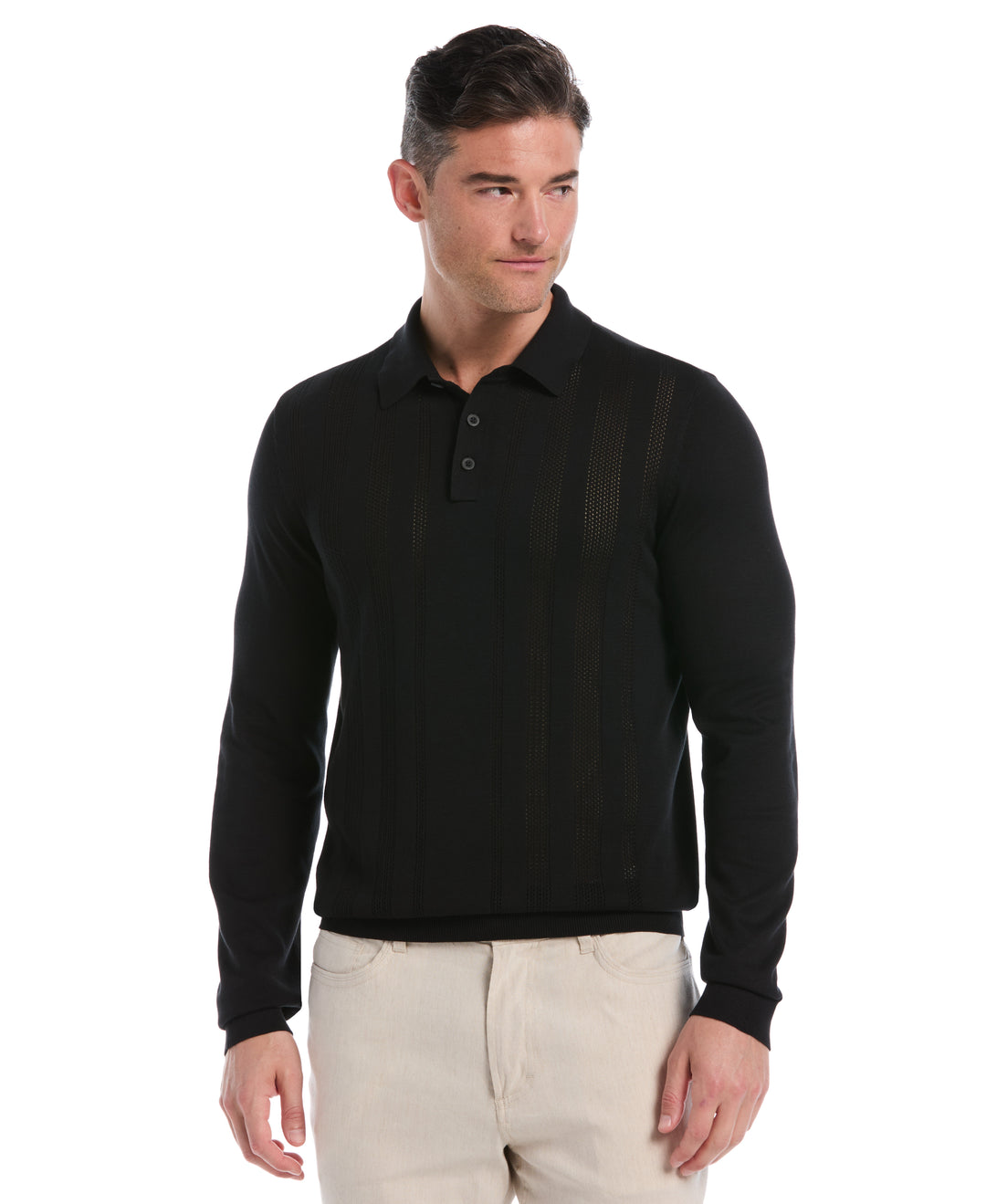 Textured Knit Sweater (Jet Black) 