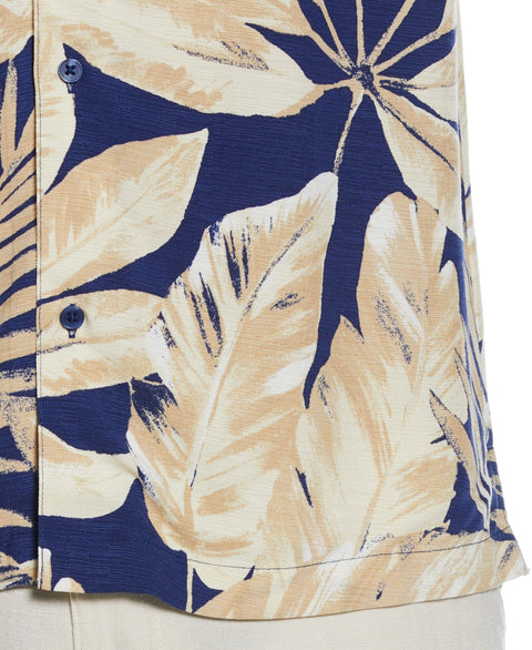 Textured Large Scale Palm Print Shirt (Blueprint) 