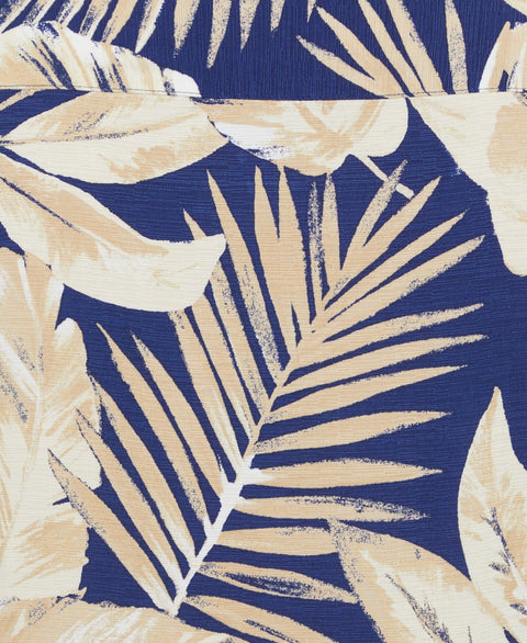 Textured Large Scale Palm Print Shirt (Blueprint) 