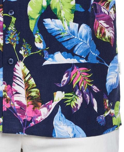 Textured Leaf Print Shirt (Naval Academy) 