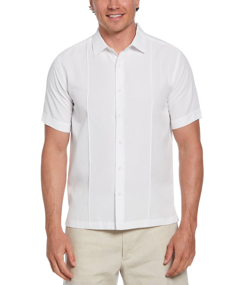 Textured One-Tuck Panel Shirt (Brilliant White) 