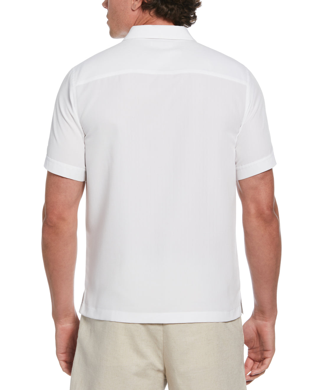 Textured One-Tuck Panel Shirt (Brilliant White) 