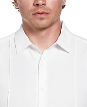Textured One-Tuck Panel Shirt (Brilliant White) 
