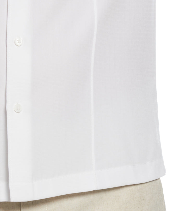 Textured One-Tuck Panel Shirt (Brilliant White) 