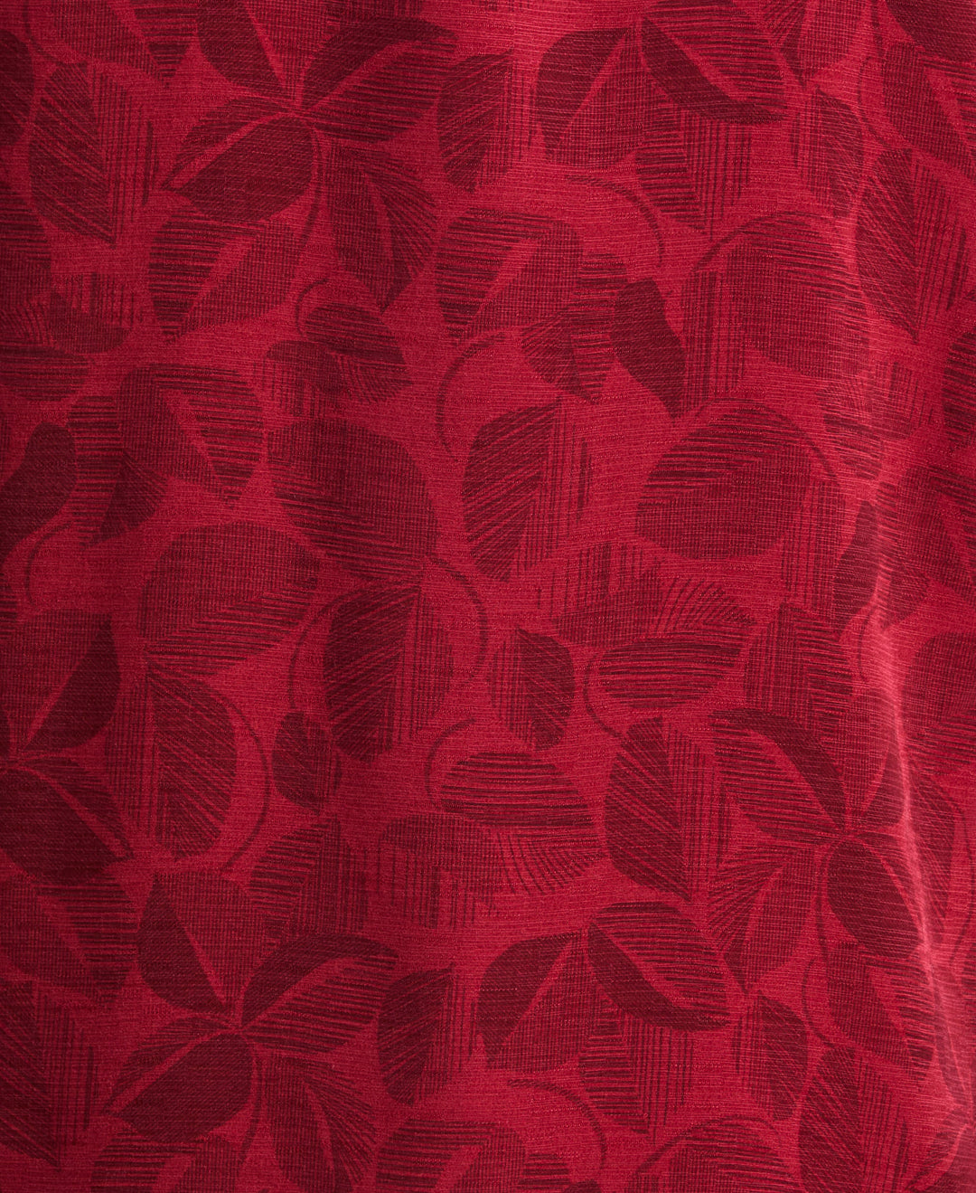 Textured Tonal Floral Print Shirt (Karanda Red) 