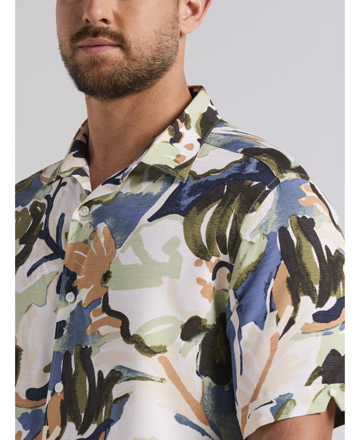 Watercolor Print Shirt-Casual Shirts-Cubavera