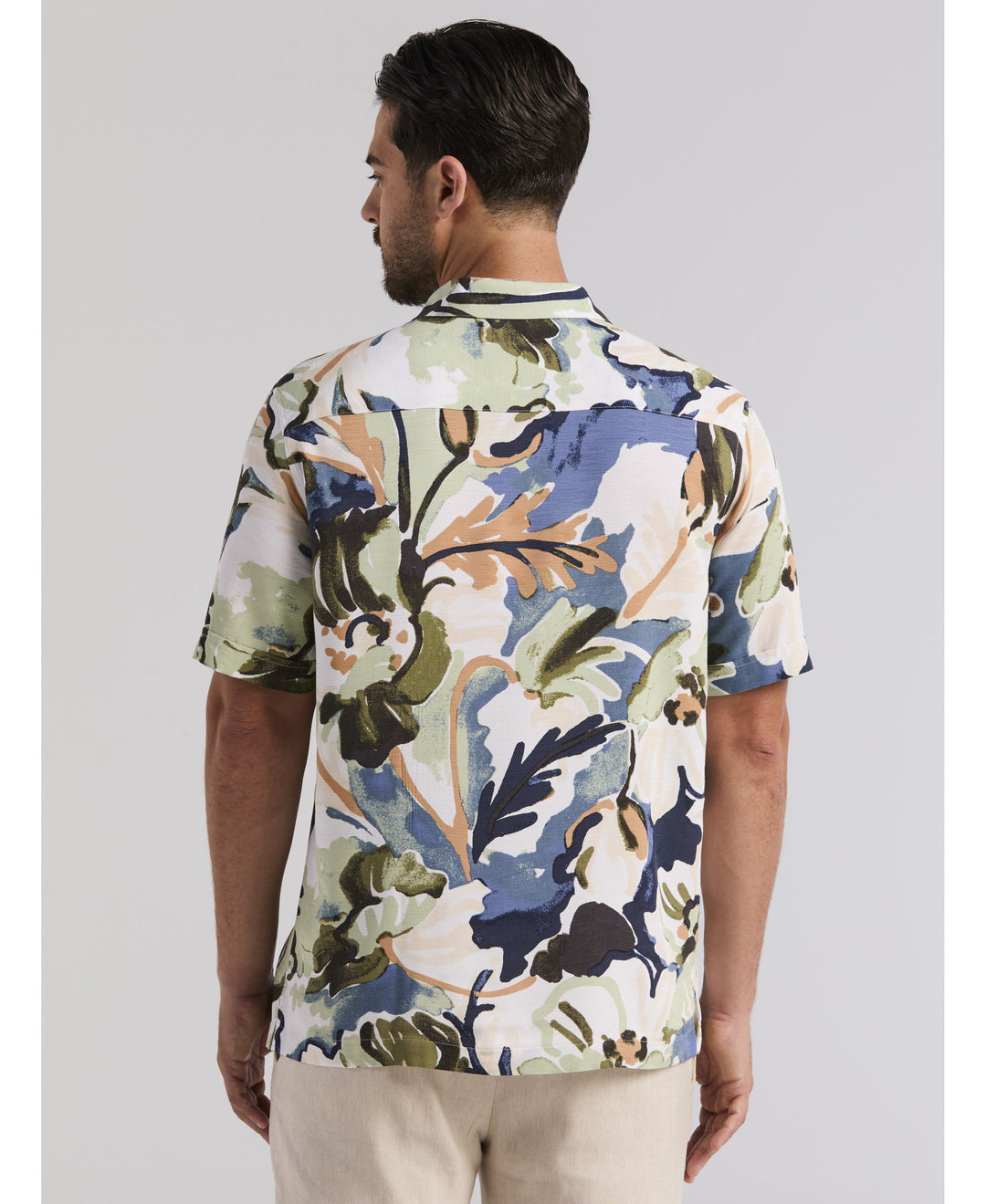 Watercolor Print Shirt-Casual Shirts-Cubavera
