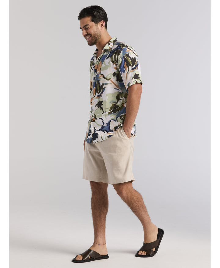 Watercolor Print Shirt-Casual Shirts-Cubavera