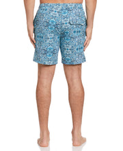 Tile Print 7" Swim Short (Pastel Green) 