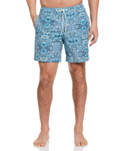 Tile Print 7" Swim Short (Pastel Green) 