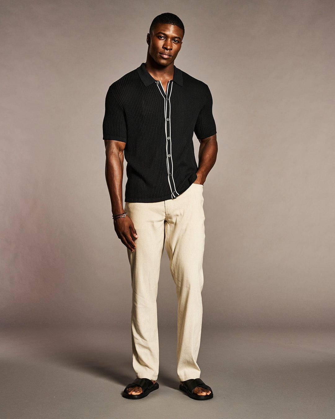 Tipped Textured Sweater-Sweaters-Cubavera