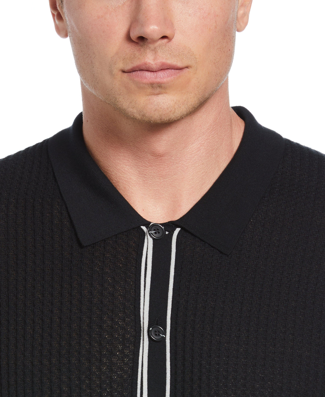 Tipped Textured Sweater (Jet Black) 