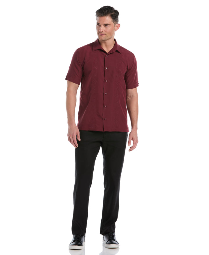Tonal Argyle Embroidery Shirt (Tawny Port) 