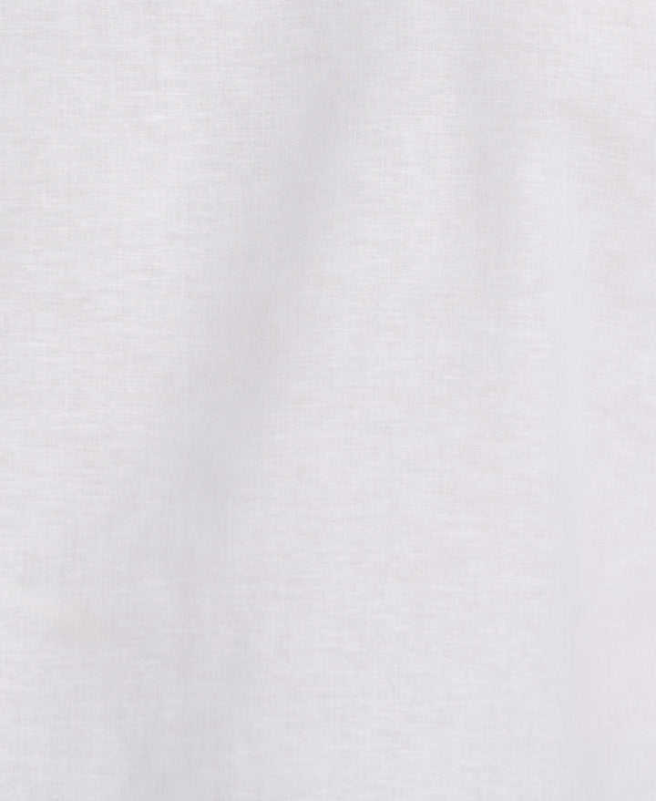 Linen Blend Embroidered Shirt (Brilliant White) 