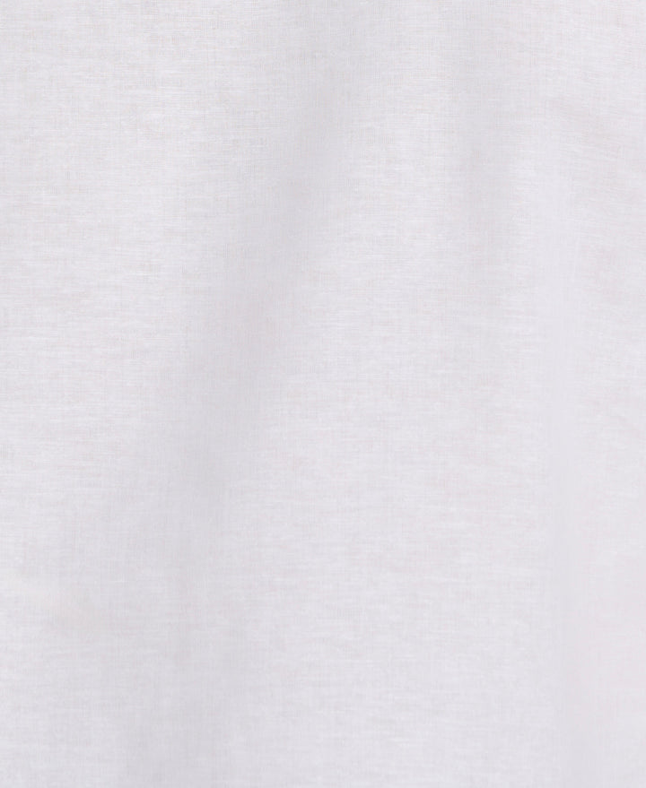 Linen Blend Embroidered Shirt (Brilliant White) 