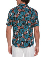Toucan Hibiscus Print Shirt (Jet Black) 