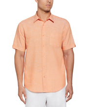 Travel Select Linen Blend One Pocket Shirt (Coral Rose) 