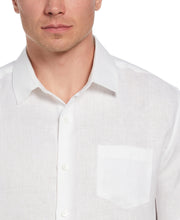 Travel Select Linen Blend One Pocket Shirt (Brilliant White) 