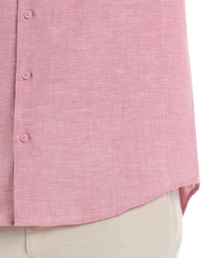 Linen Blend Wrinkle-Resistant Shirt (Mauvewood) 
