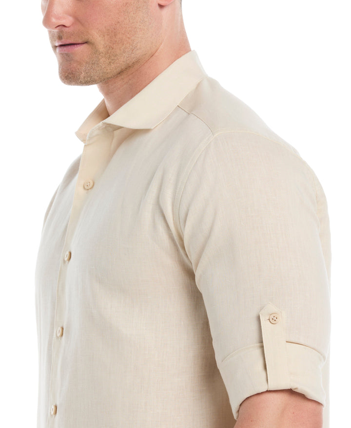 Linen Blend Wrinkle-Resistant Shirt (Summer Sand) 