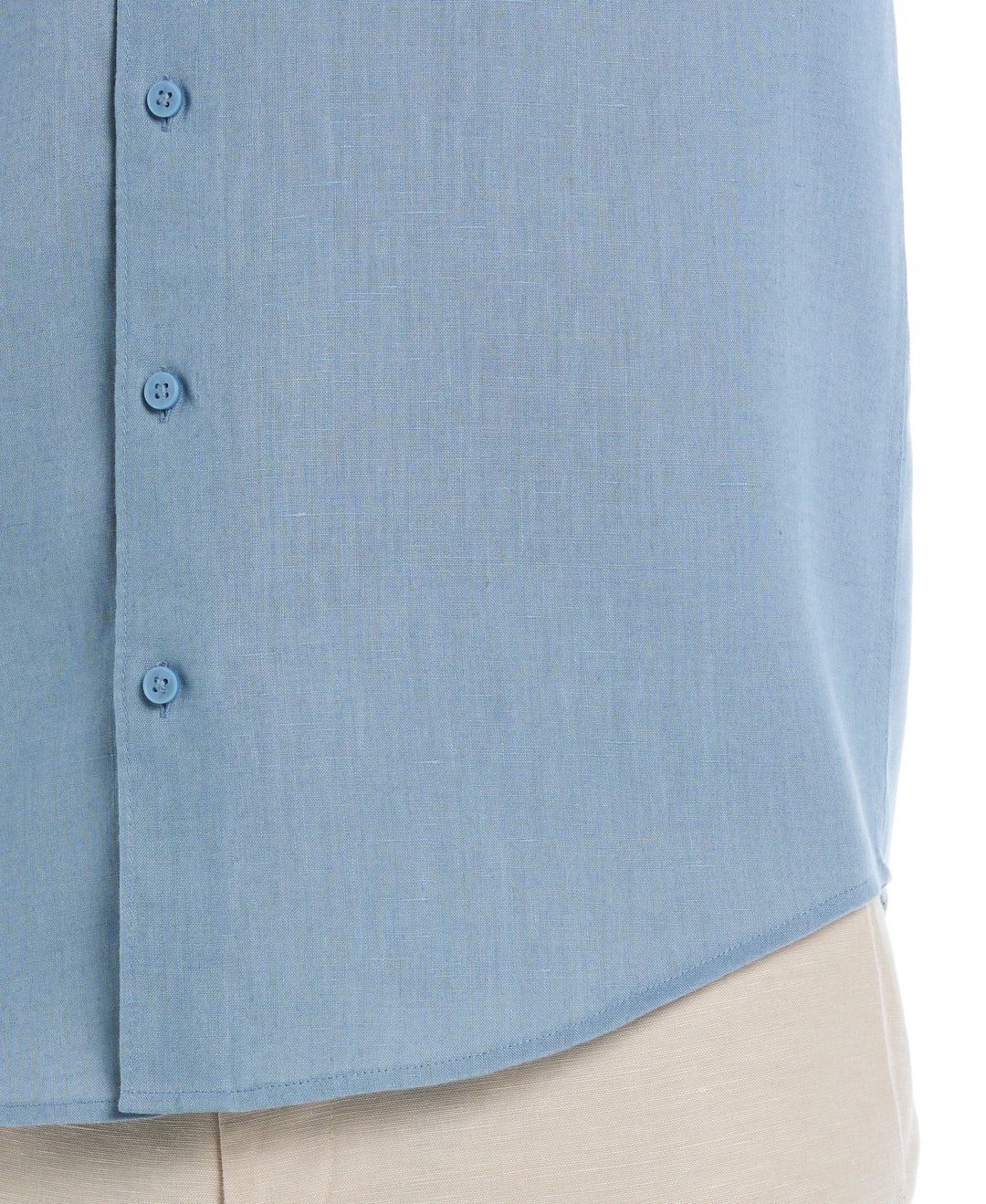 Linen Blend Wrinkle-Resistant Shirt (Windward Blue) 