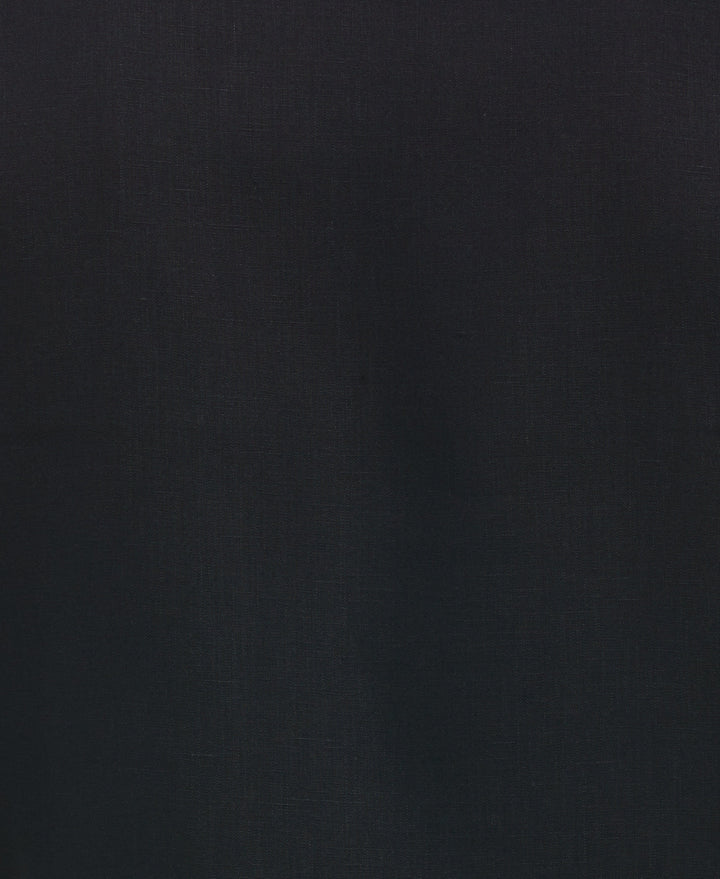 Linen Blend Wrinkle-Resistant Shirt (Jet Black) 