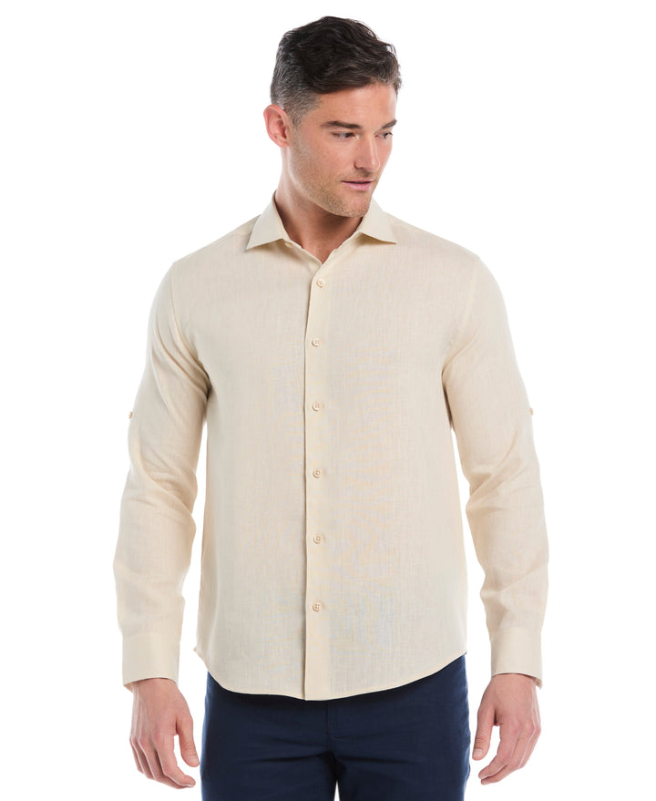 Linen Blend Wrinkle-Resistant Shirt (Summer Sand) 