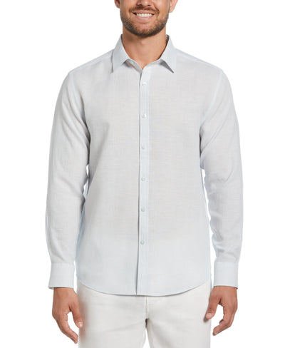 Travelselect™ Linen-Blend Long Sleeve Shirt (Ballad Blue) 