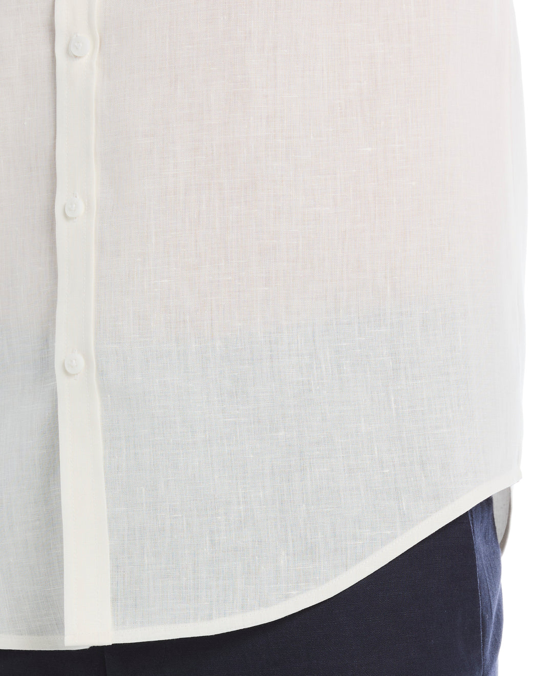 Linen Blend Travel Shirt (Egret) 