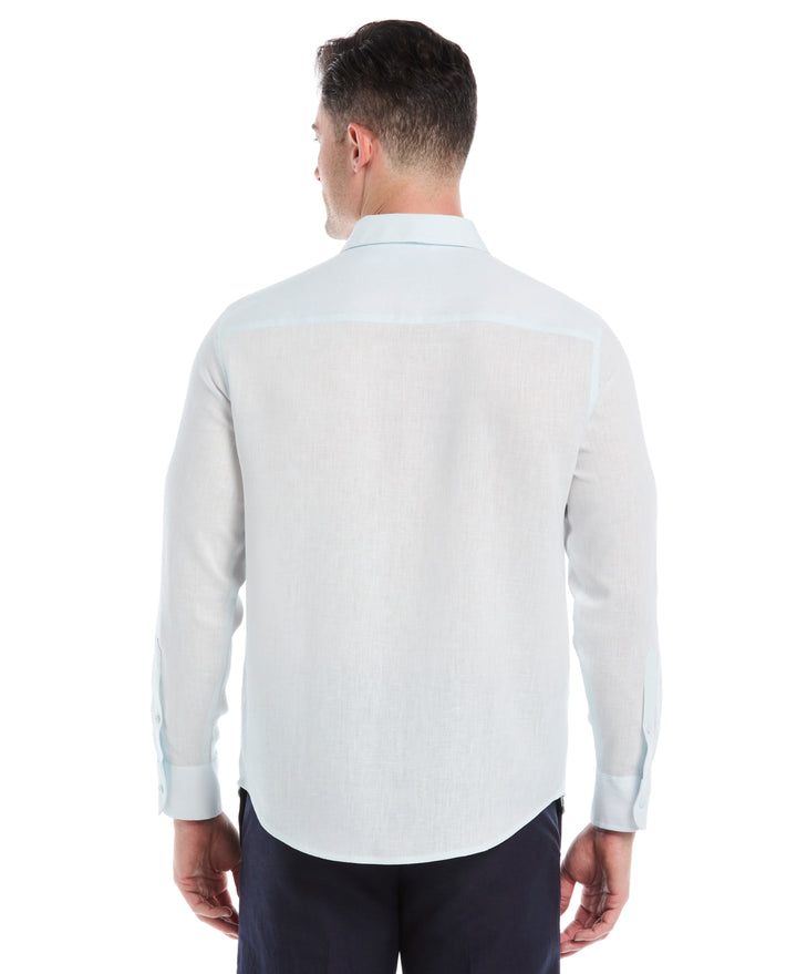Linen Blend Travel Shirt (Ice Melt) 