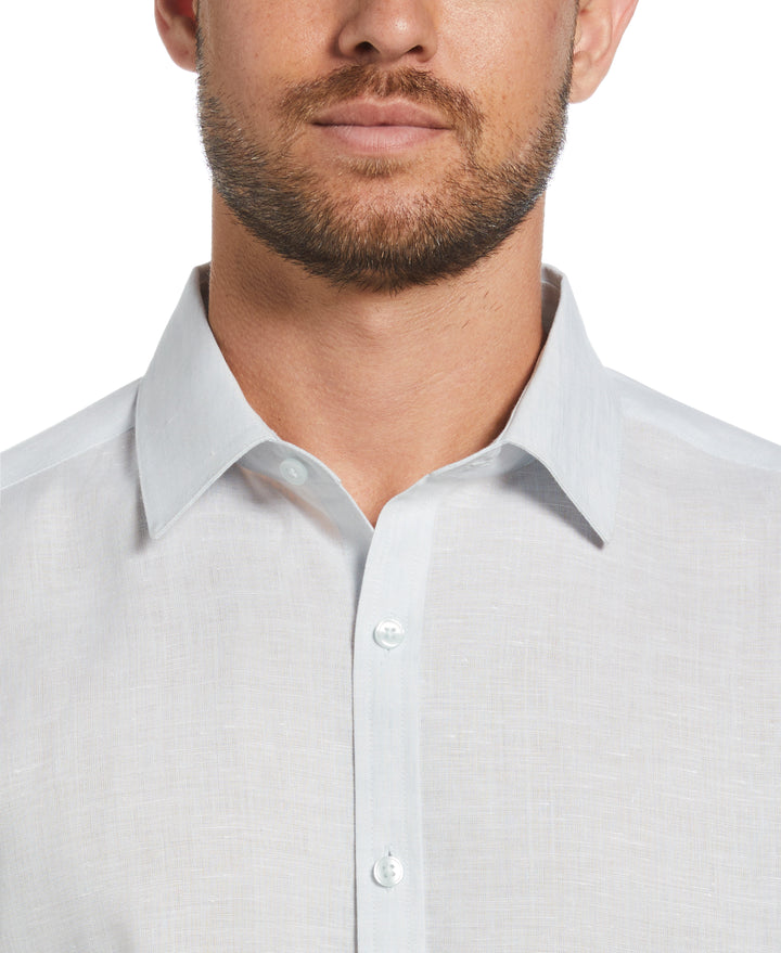 Travelselect™ Linen-Blend Long Sleeve Shirt (Ballad Blue) 