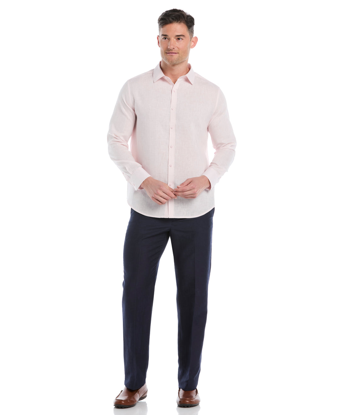 Linen Blend Travel Shirt (Carinaria) 