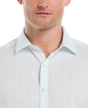 Linen Blend Travel Shirt (Ice Melt) 