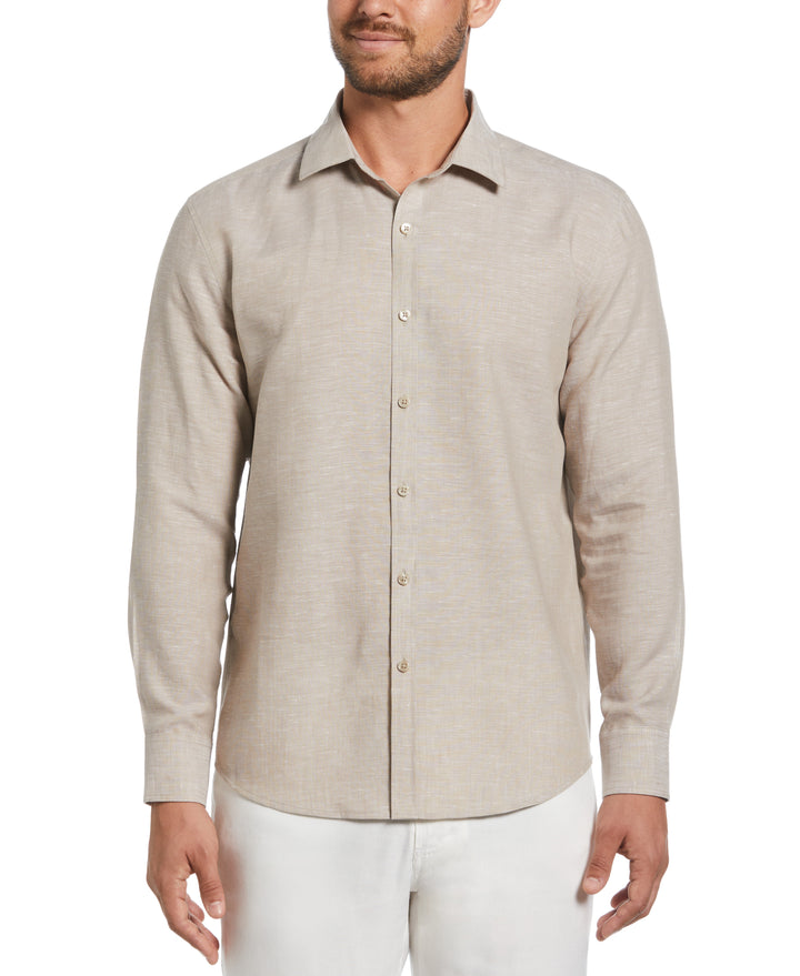 Travelselect™ Linen-Blend Long Sleeve Shirt (Dune) 
