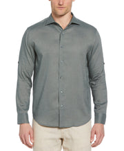 Travelselect™ Linen-Blend Rolled Sleeve Shirt (Balsam Green) 