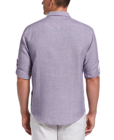 TravelSelect™ Linen-Blend Shirt (Mystical) 