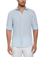 TravelSelect™ Linen-Blend Shirt (Cerulean) 